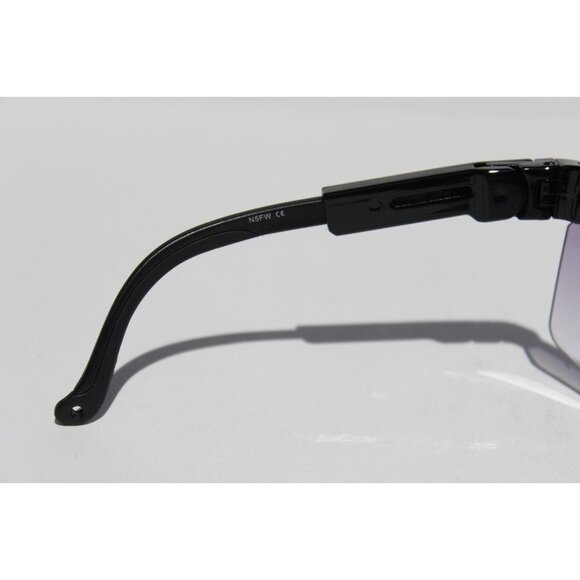 PIT VIPER The Exec Fade Sunglasses Black/Gray Gradient Wrap Single Wide NEW - Picture 6 of 10